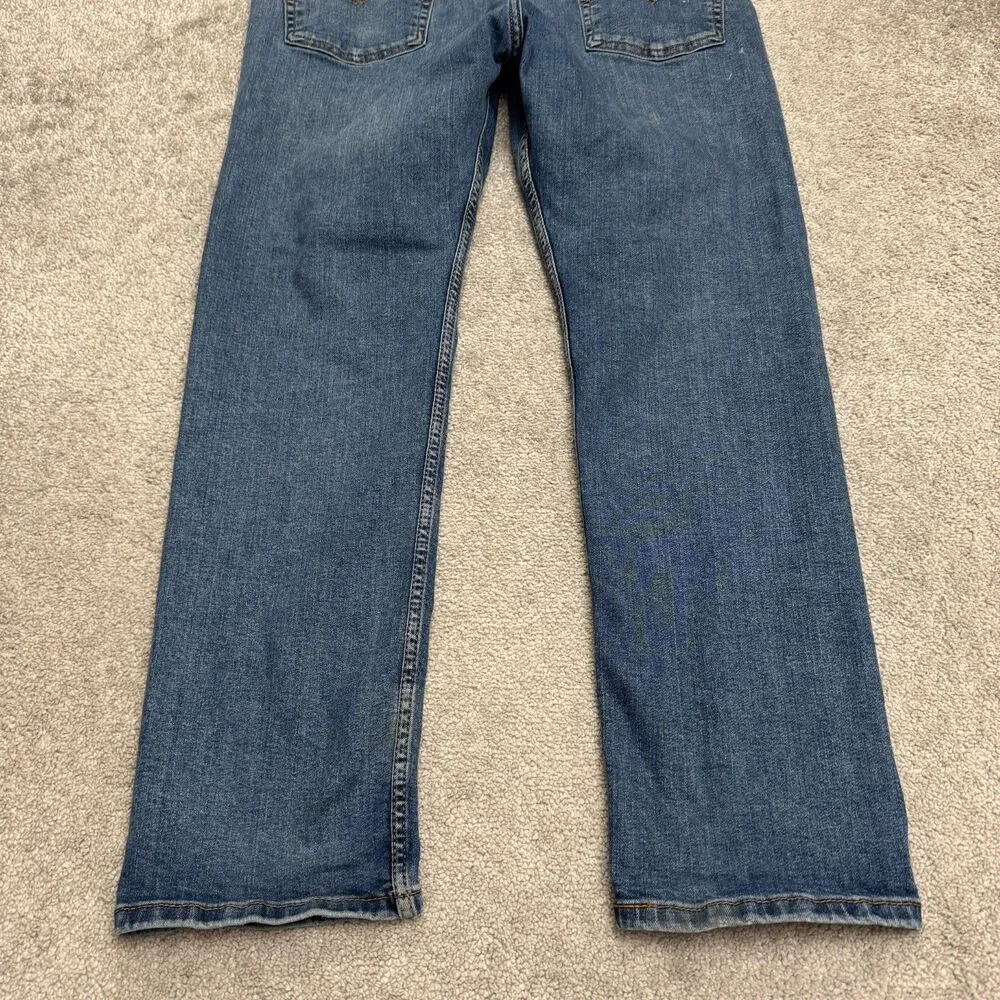 Levi's 506 Straight Leg Denim Jeans Mens 36x30 Blue Medium Wash Cotton Casual